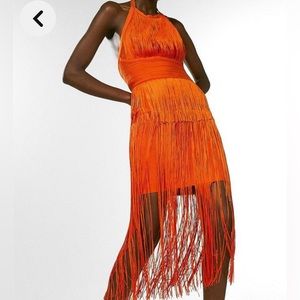 Backless tassel dress
